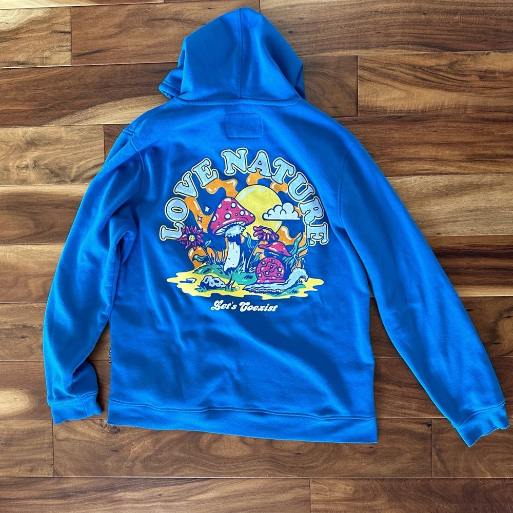 Brooklyn Cloth Love Nature Mushroom Hoodie size XL